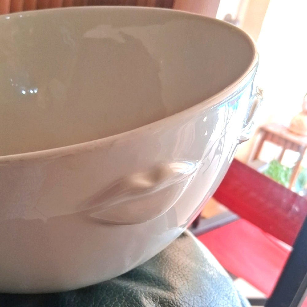 Jonathan Adler White Ceramic Bowl with Lip Design. Muse By: Jonathan Adler Gala. - Picture 11 of 15